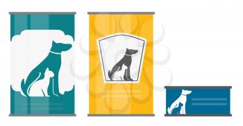 Pet Food Can Template in Modern Flat Style Icon. Material for Design. Vector Illustration EPS10	