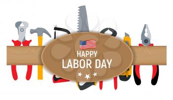 Labor Day in USA Poster Background. Vector Illustration EPS10