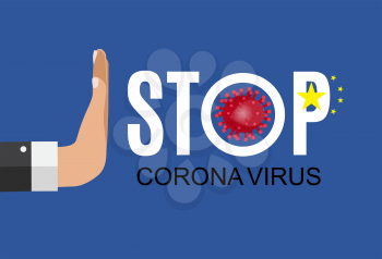 Flash Coronavirus Stamp MERS-Cov. 2019-nCoV is a concept of a pandemic medical health risk with dangerous cells in the Middle East respiratory syndrome. Vector Illustration. EPS10