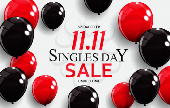 November 11 Singles Day Sale. Vector Illustration EPS10