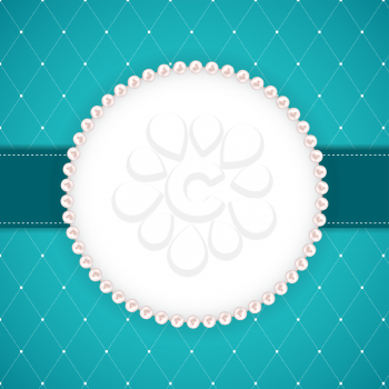 Abstract Beautuful Background with Pearl Frame. Vector Illustration EPS10