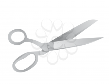 Steel Scissors Icon Isotared on White Background. Vector Illustration EPS10