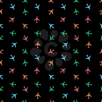 Airplane Seamless Pattern Background Vector Illustration EPS10