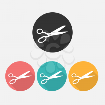 Scissors silhouette Icon Isotared on White Background. Vector Illustration EPS10