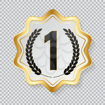 Gold medal. Icon First place. Vector Illustration EPS10