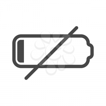 Empty Battery Icon isolated. Vector Illustration