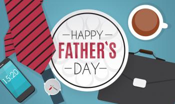 Happy Fathers Day Background. Best Dad Vector Illustration EPS10
