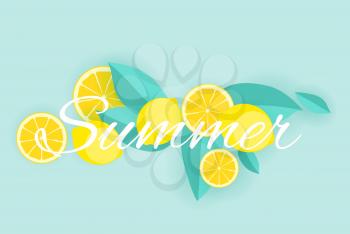 Abstract Summer  Lemon Background Vector Illustration EPS10