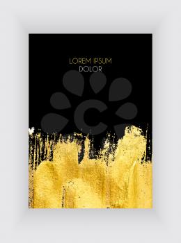 Black and Gold Design Templates  for Brochures and Banners. Golden Abstract Background Vector Illustration EPS10