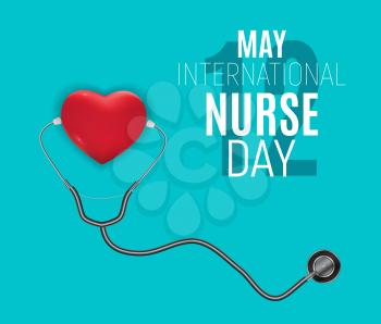 12 May International Nurse Day Medical background Vector illustration EPS10