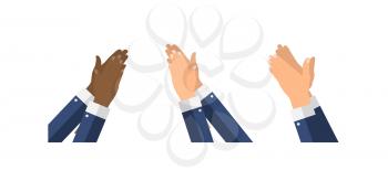 Flat Design Clapping Hand Applause template. Vector Illustration EPS10