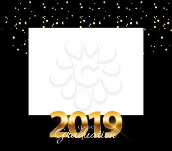 Class of 2019  Graduarion Design Elements Empty Frame with Education Background. Vector Illustration EPS10