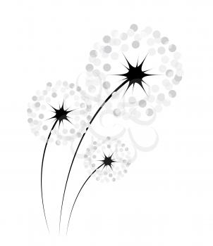 Abstract dandelion background  vector illustration EPS10