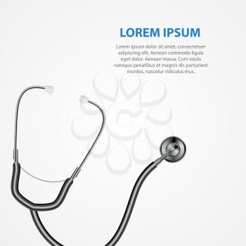 Medical tool stethoscope background. Vector Illustration EPS10