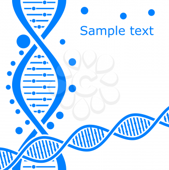 Simple DNA background, 2d illustration, vector, eps 8