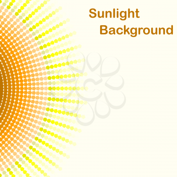 Colorful sunlight background, pentagon sunbeams, 2d illustration, clipping mask, vector, eps 8