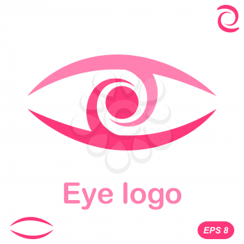 Eye logo conception, 2d flat illustration, vector, eps 8