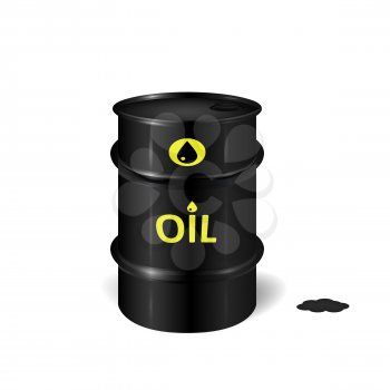 Oil barrel icon, 3d vector object of oil resources on white background, eps 10