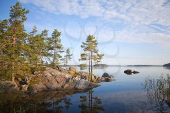 Coastal landscape, Saimaa lake, Karelia, Finland