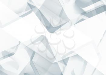 Abstract white technology background useful as a wallpaper image. 3d render illustration