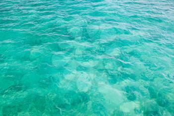 Bright Atlantic Ocean water surface, background photo texture