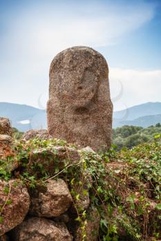 Filitosa, prehistoric stone monument in Corsica, France
