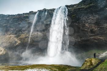 Seljalandfoss waterfall landscape, popular natural landmark of Icelandic nature