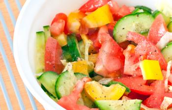 Healthy food background. Fresh vegetable salad, side dishes