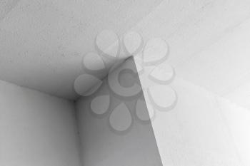 Abstract white architecture fragment with walls and corner