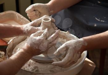 Pottery masterclass with throwing wheel