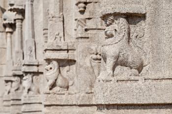 Carving on hindu temple, Hampi, India
