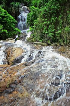 Beautiful waterfall in the jungle