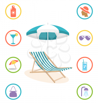 What You Need to Remember in Summertime. Information Vector Brochure