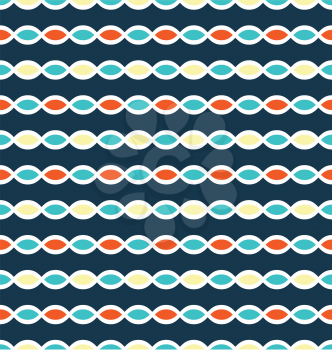 Seamless bright fun horizontal abstract pattern 