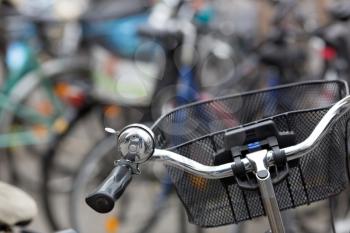 Detail of bicycle on a parking