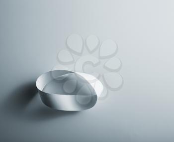 Infinity paper ring on grey background