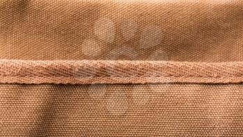 A closeup of bag brown pocket