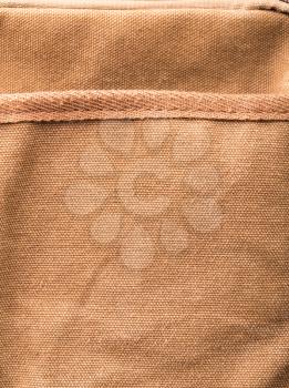 A close up of bag brown pocket