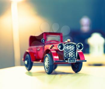 Red oldtimer vintage toy car