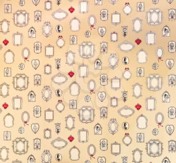 Vintage nice pattern with mirror icons.
