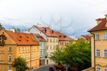 Old European town cityscape, nobody. Summer tourism and travels, famous europe landmark, popular places and streets