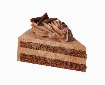 Slice of chocolate mousse cake
