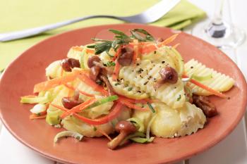 Potato and mushroom appetizer or side dish 