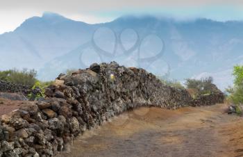 Dry stone wall in Tenerife