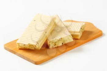 Anise biscuits on a cutting board