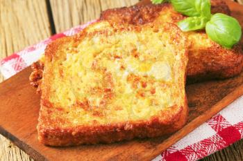 French toast - Bread soaked in beaten eggs and then fried