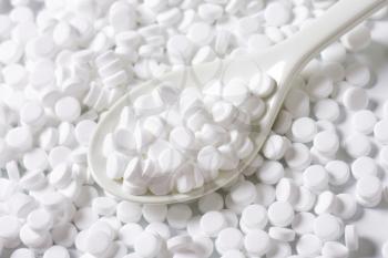 Closeup of artificial sweetener tablets