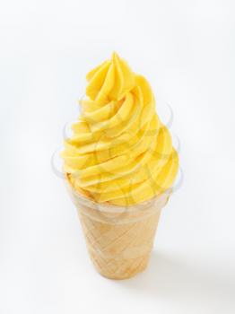 Soft serve ice cream cone
