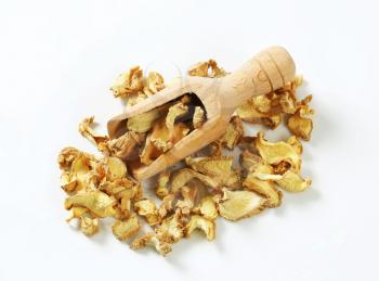 Dried thinly sliced ginger root