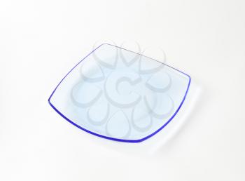 Small curved square glass plate